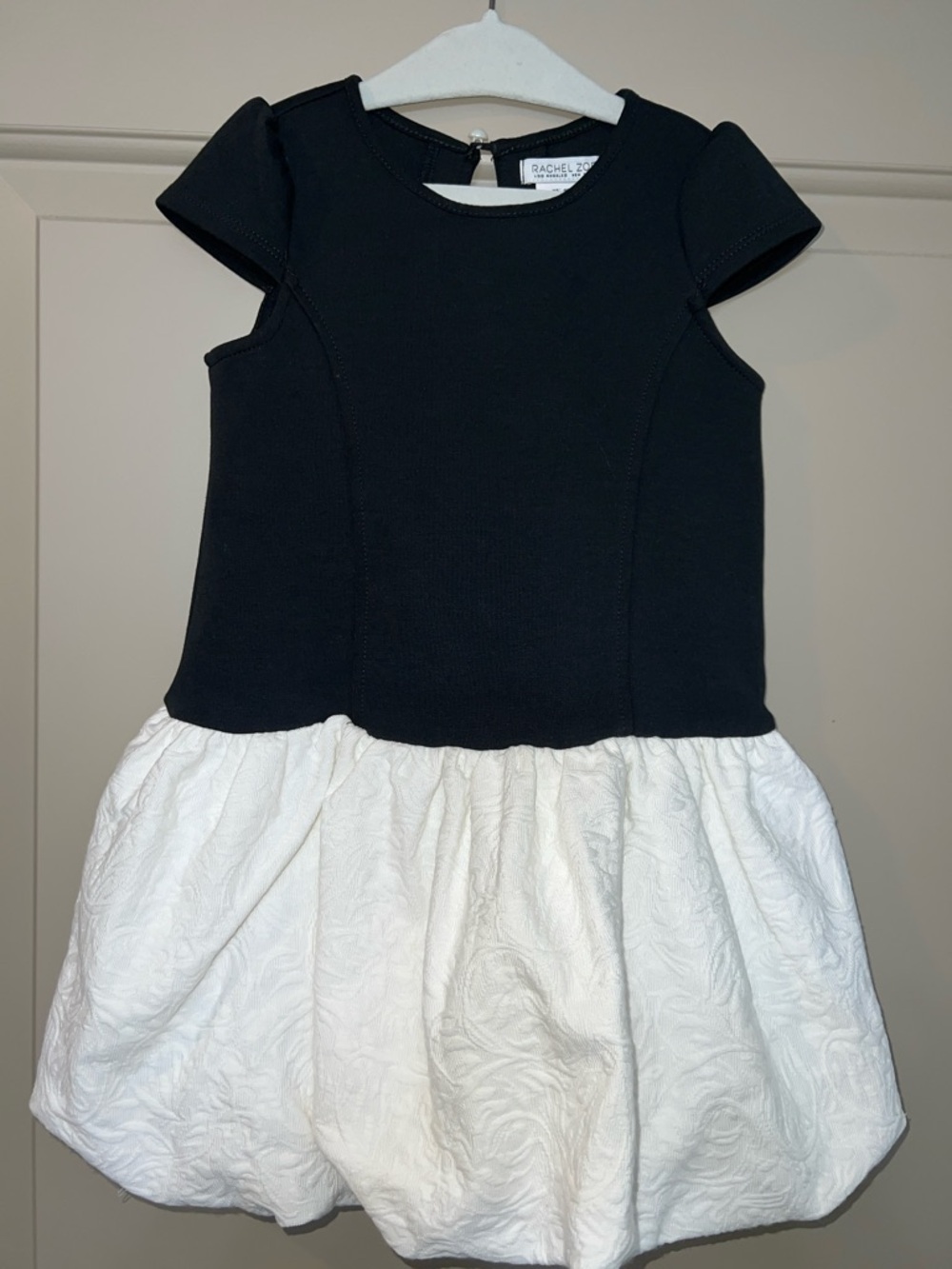 Rachel Zoe Black & White Puff Skirt Kids Dress